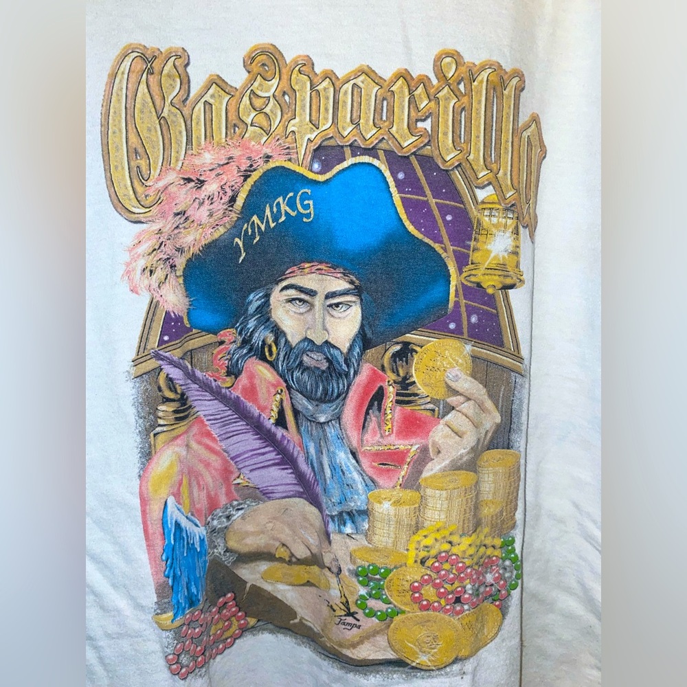 Vintage 90s Gasperilla Pirate Fest Tee Size Large